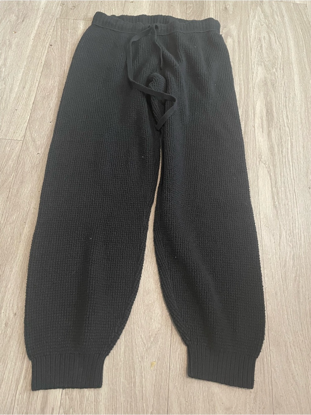 aerie Black Knit Cozy Jogger Pants